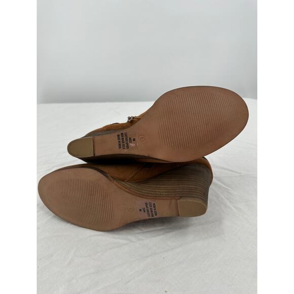 Diba Womens Suede Wedge Booties Size 9M Brown Ankle Round Toe - Picture 10 of 14